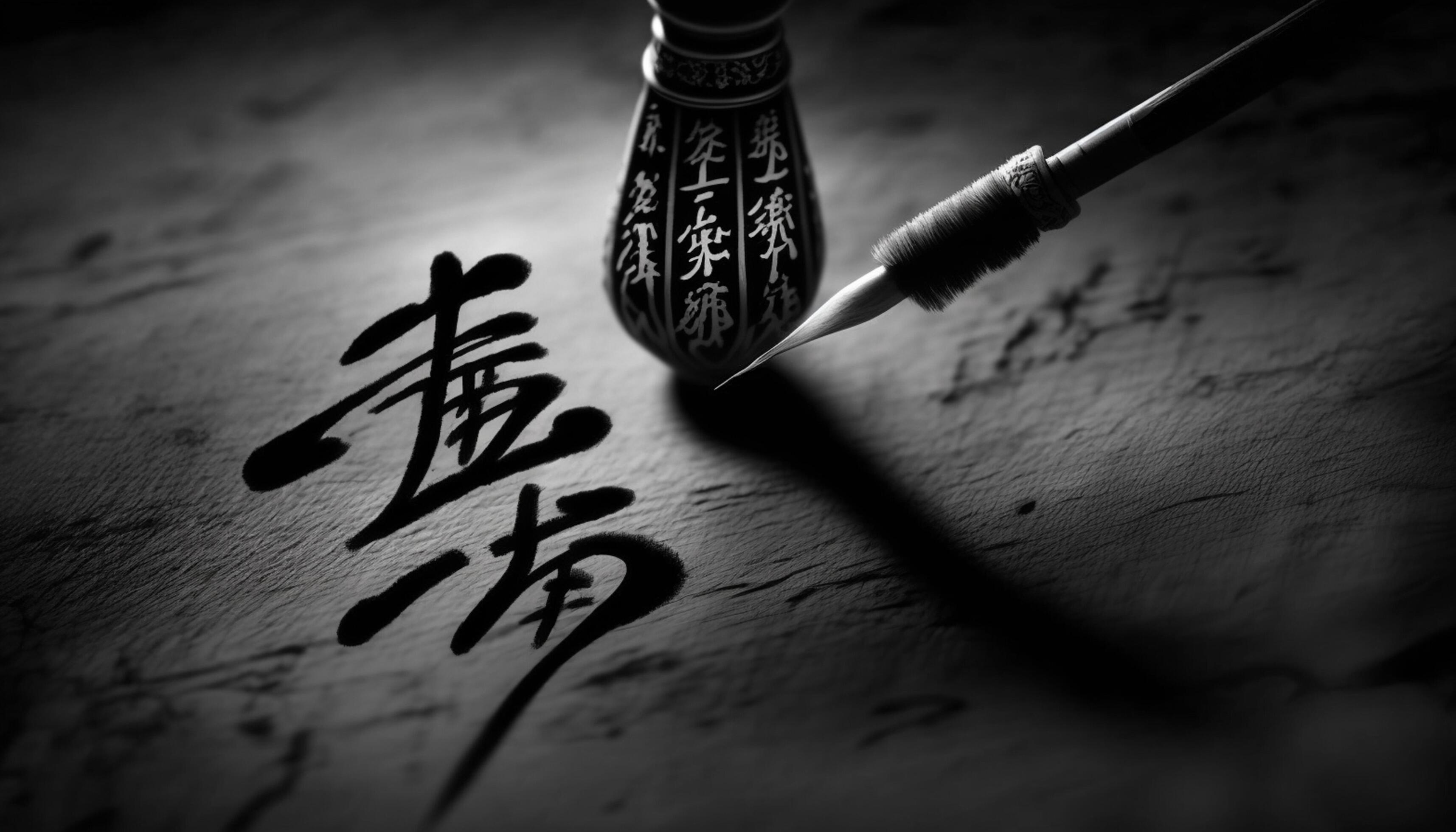 Mastering the Art Chinese Calligraphy Brush Pen on Display 24059426
