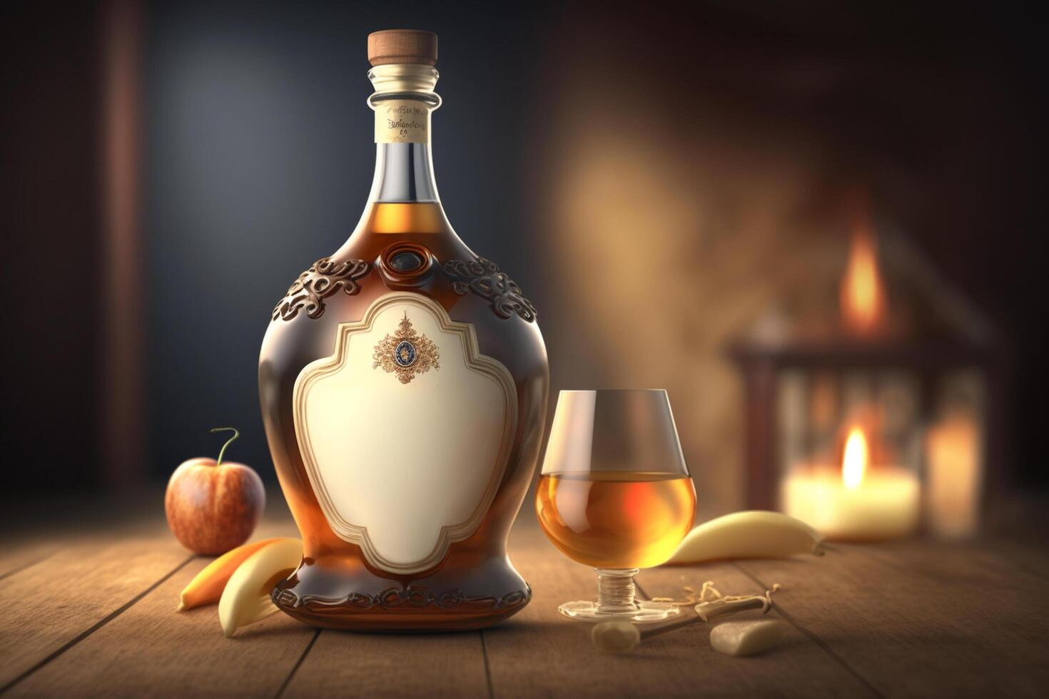 sorbo en el Rico sabores de Calvados, Envejecido manzana brandy desde Normandía ai generado foto