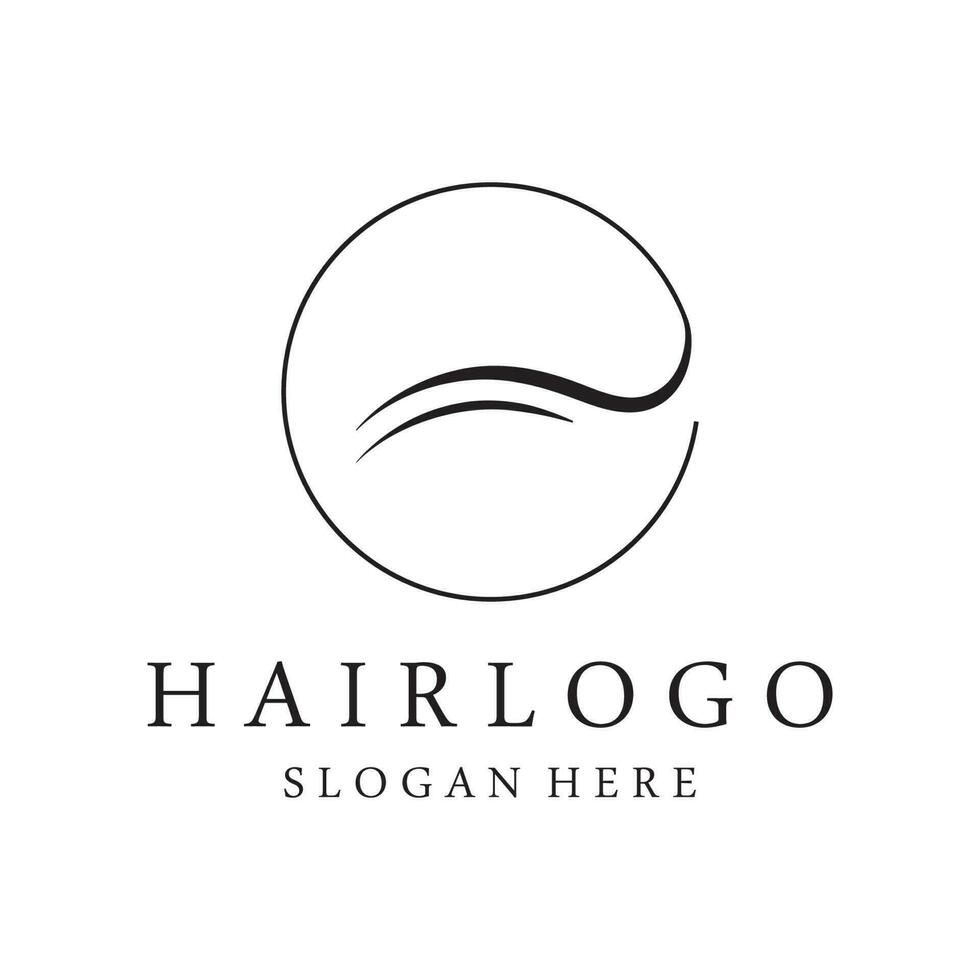 Luxury and beautiful hair wave abstract Logo design.Logo for business, salon, beauty, hairdresser, care. vector