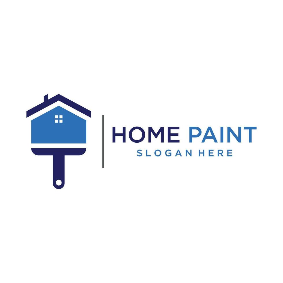 Paint brush and roll logo template creative design for home and city service. vector