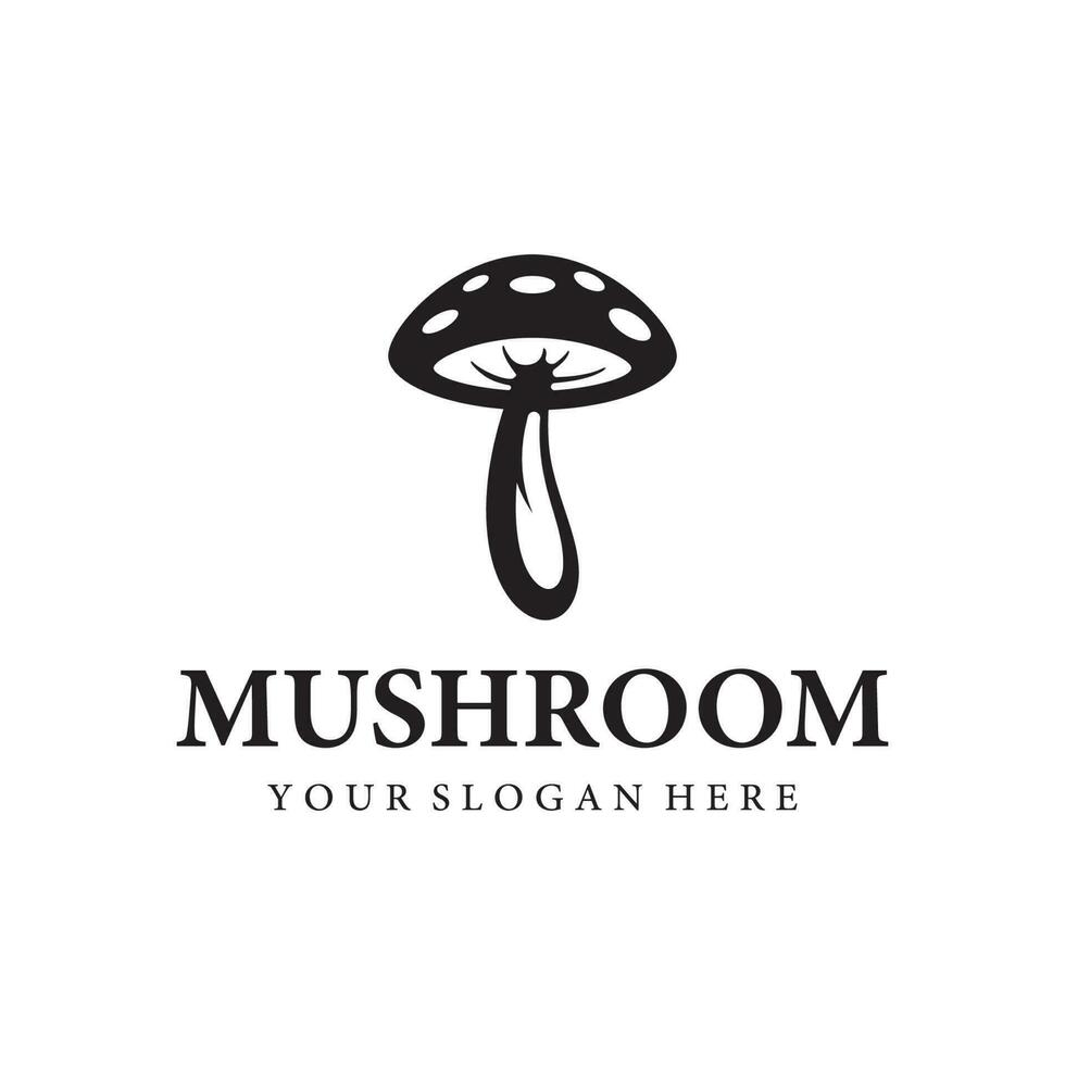 Unique organic mushroom farm creative logo template design with modern concept.Vector illustration. vector