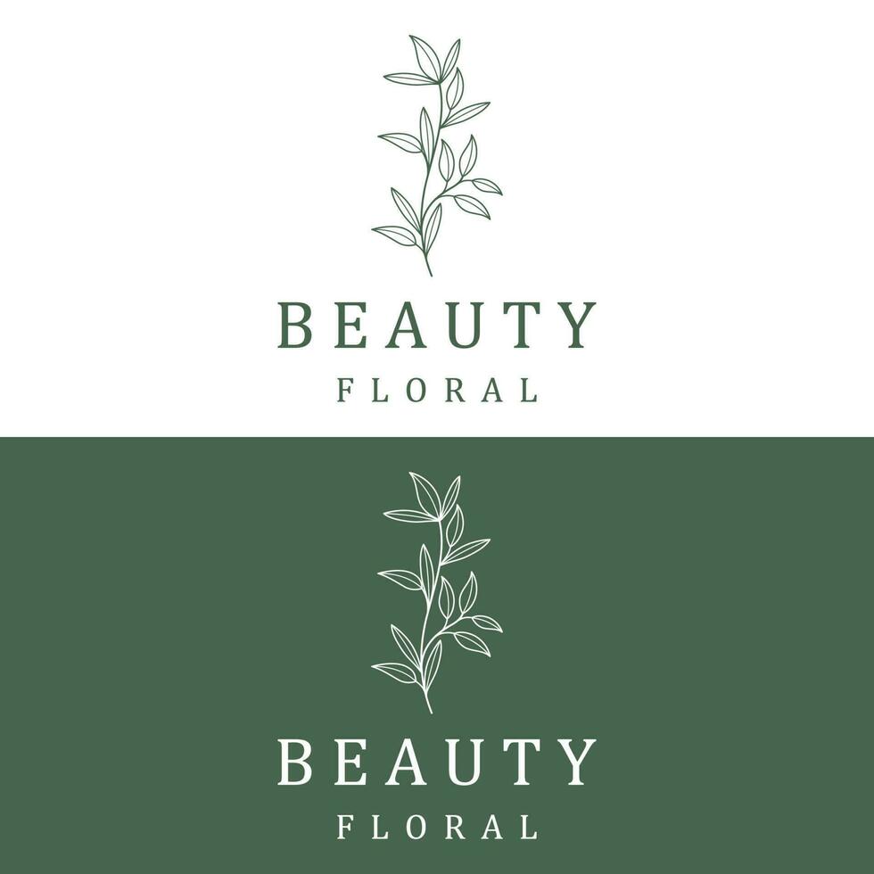 mano dibujado hermosa orgánico floral hoja y flor floral diseño logo para negocio, decoración, boda, saludo tarjeta y fotografía. vector