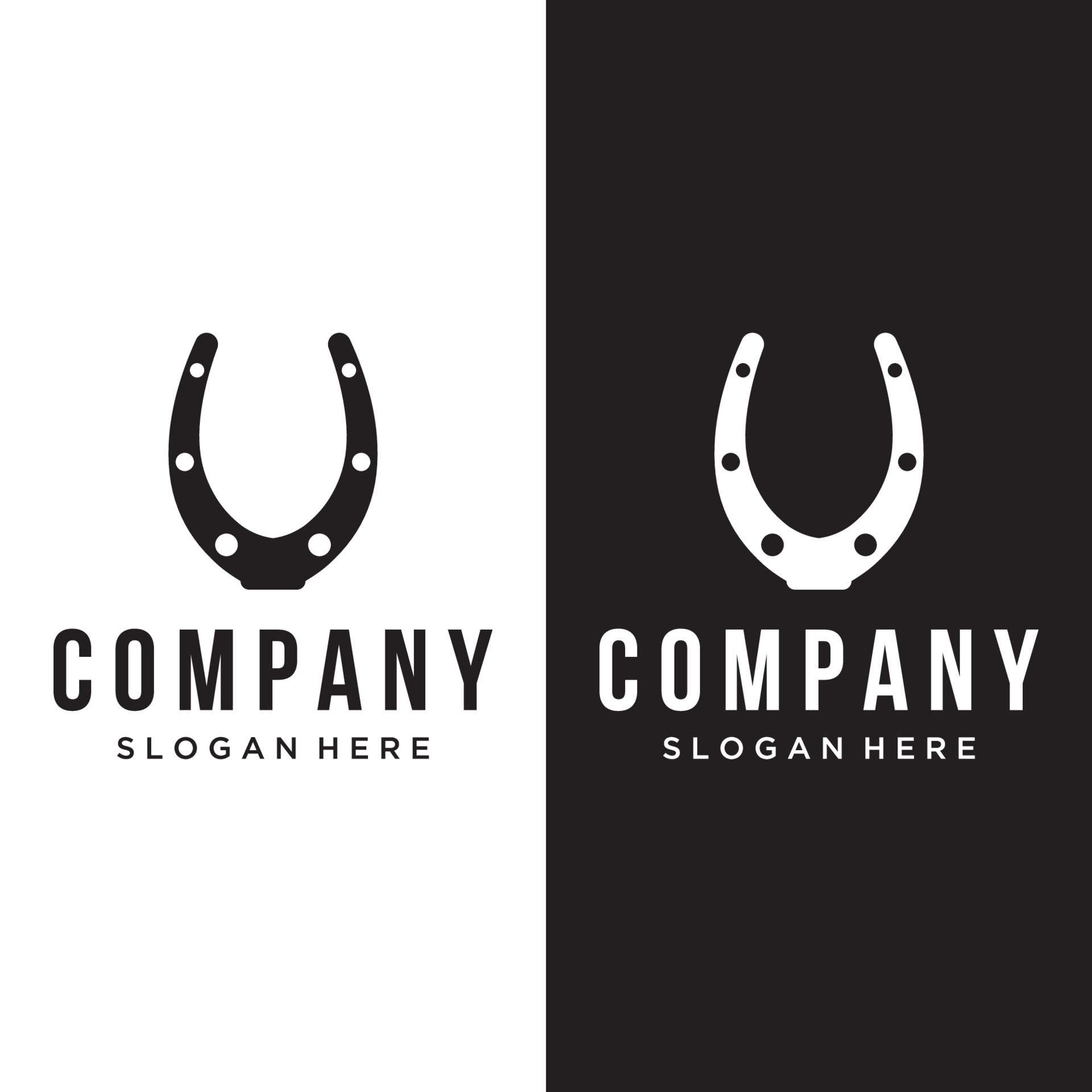 Retro horseshoe logo template for ranch, cowboy,badge. which is