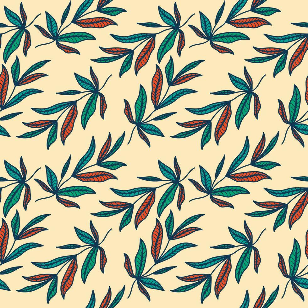 Exotic Seamless Floral Pattern with Vintage Style. Hand Drawn Flower Motif for Fashion, Wallpaper, Wrapping Paper, Background, Fabric, Textile, Apparel, and Card Design vector