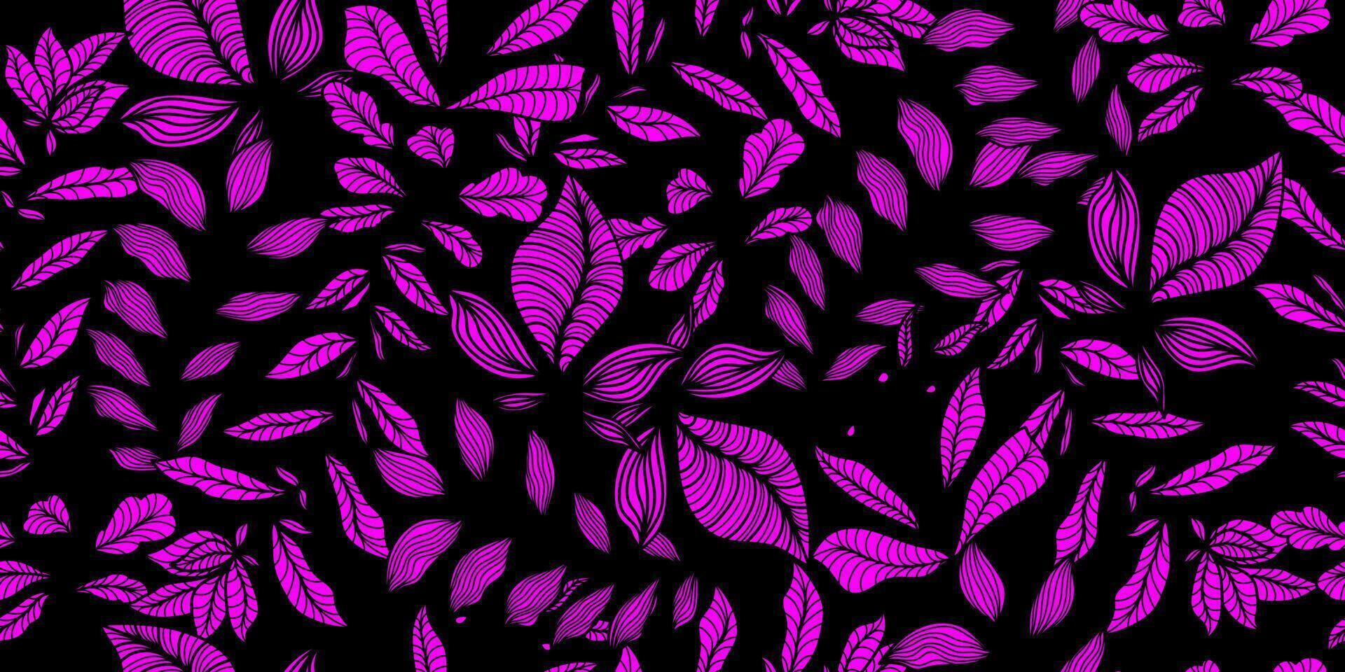 Elegant and Exotic Flower Pattern. Seamless Purple Floral Pattern vector