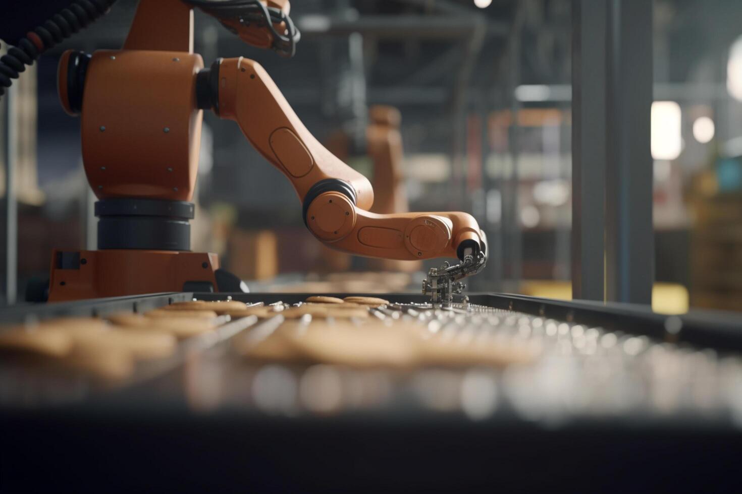 Futuristic Warehouse Robots in Charge of Logistics and Transportation photo