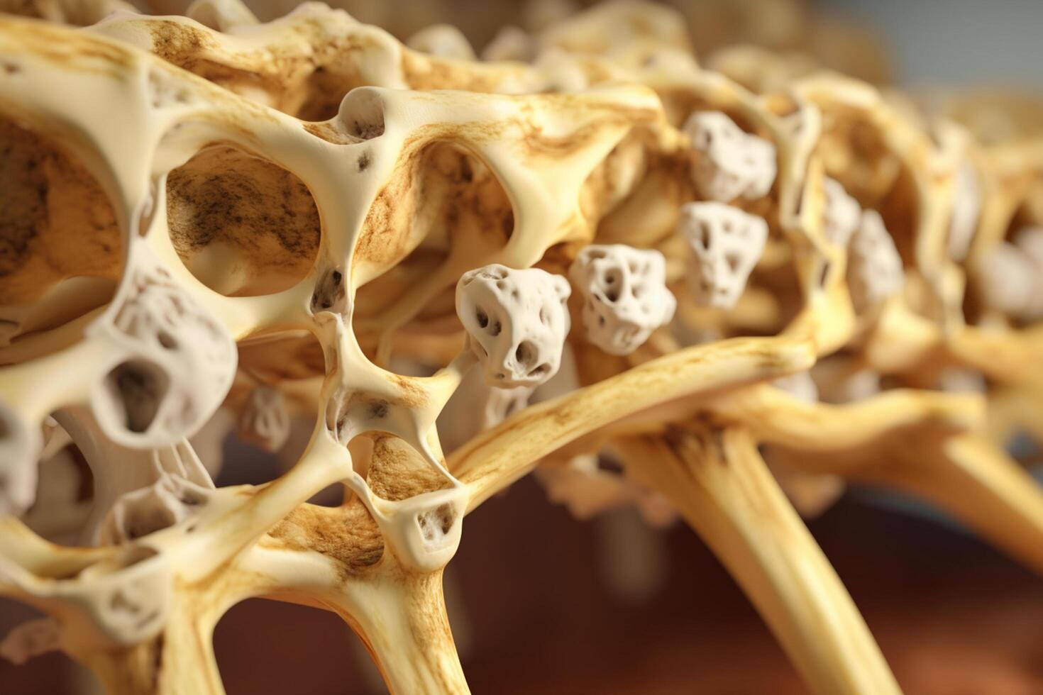 Magnified View of Bone Structure Under the Microscope photo