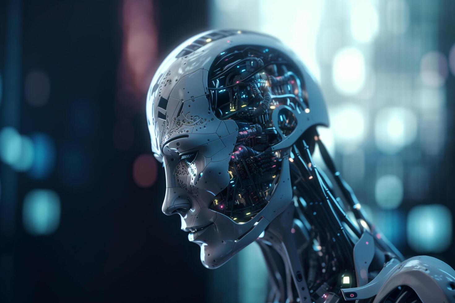 Revolutionizing Robotics with AI Conceptual Illustration photo