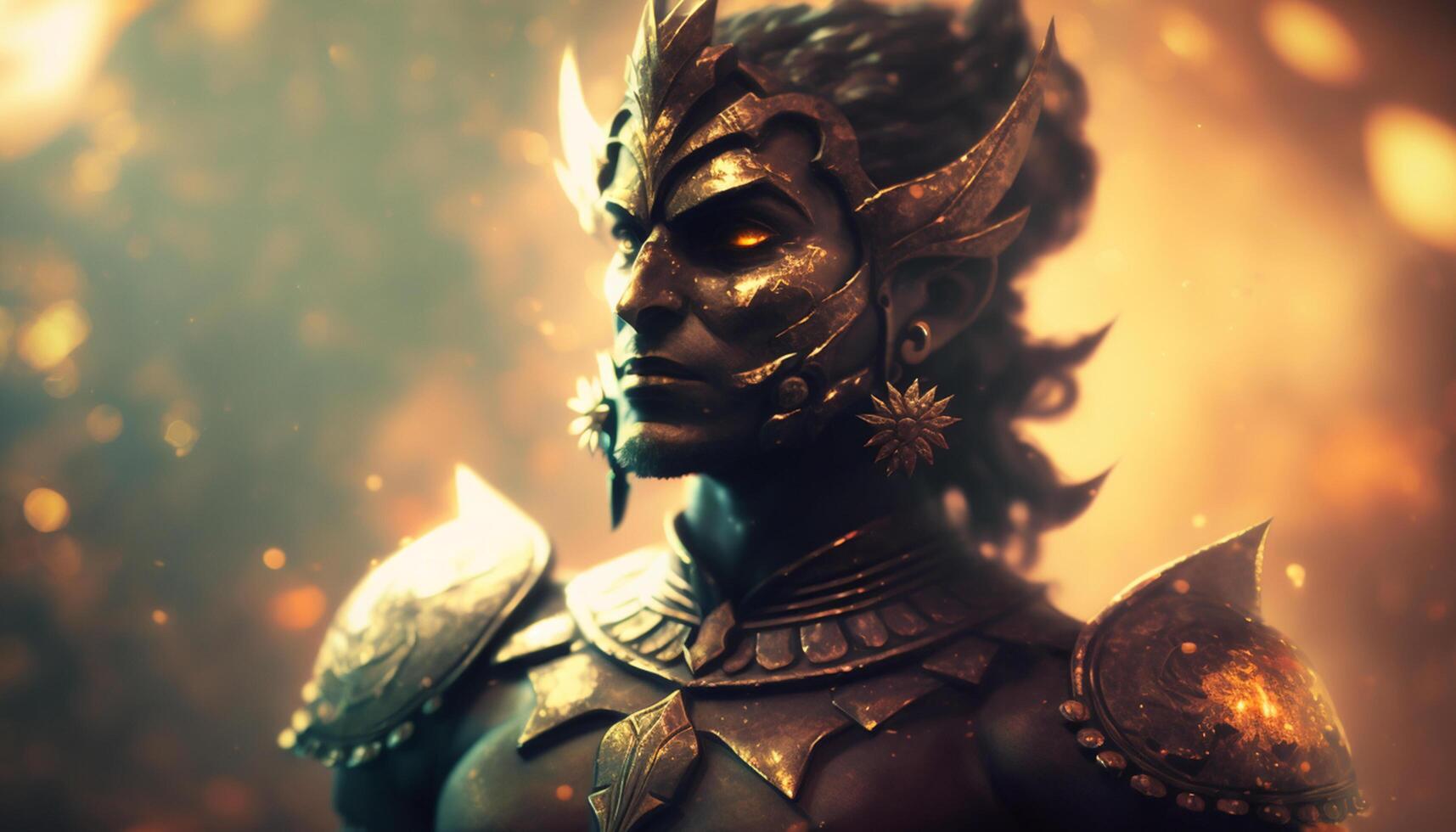 Portrait of Rama, the Hero of the Epic Ramayana photo