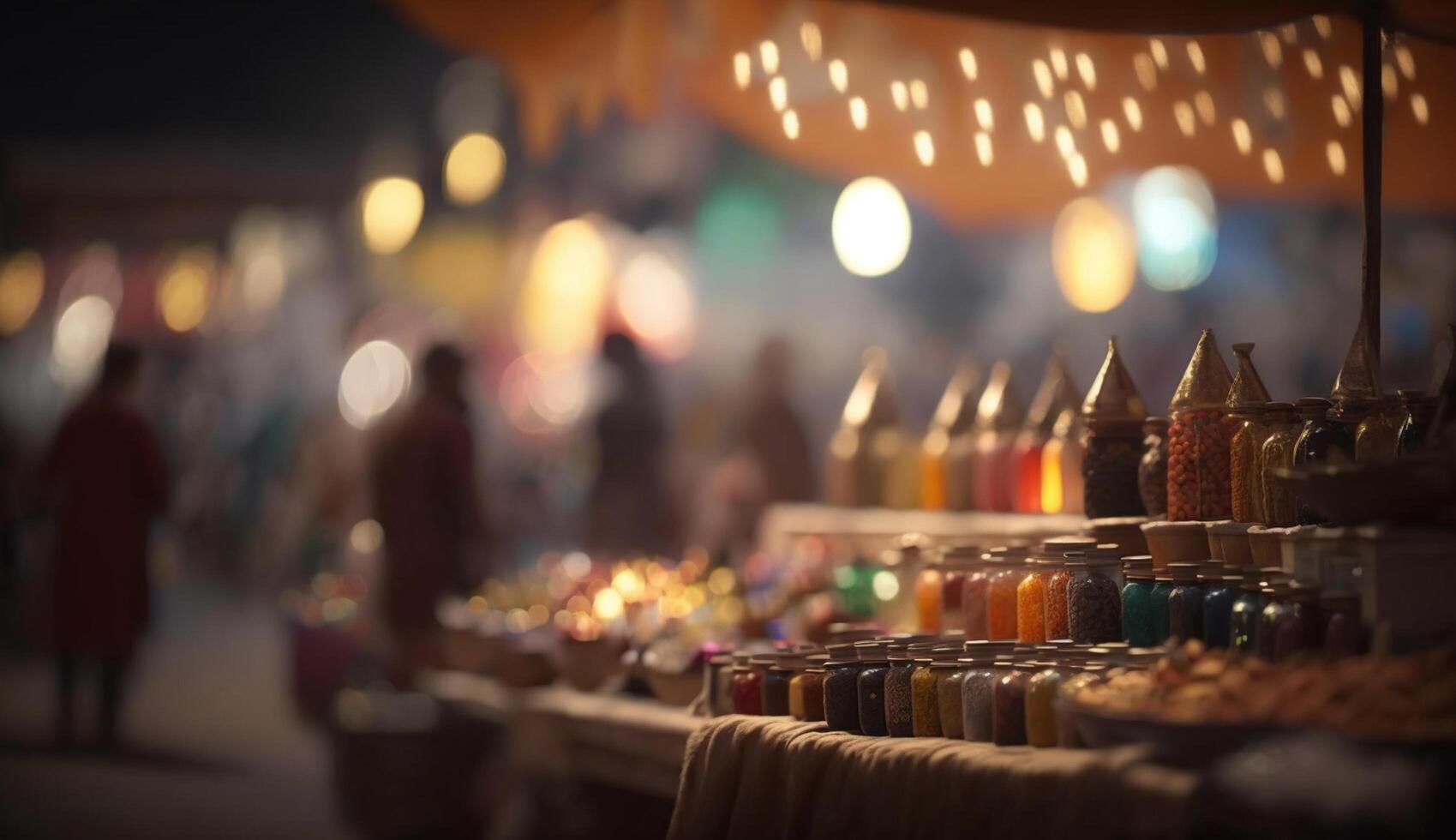 Exploring the vibrant chaos of an Indian bazaar A riot of colors and spices photo