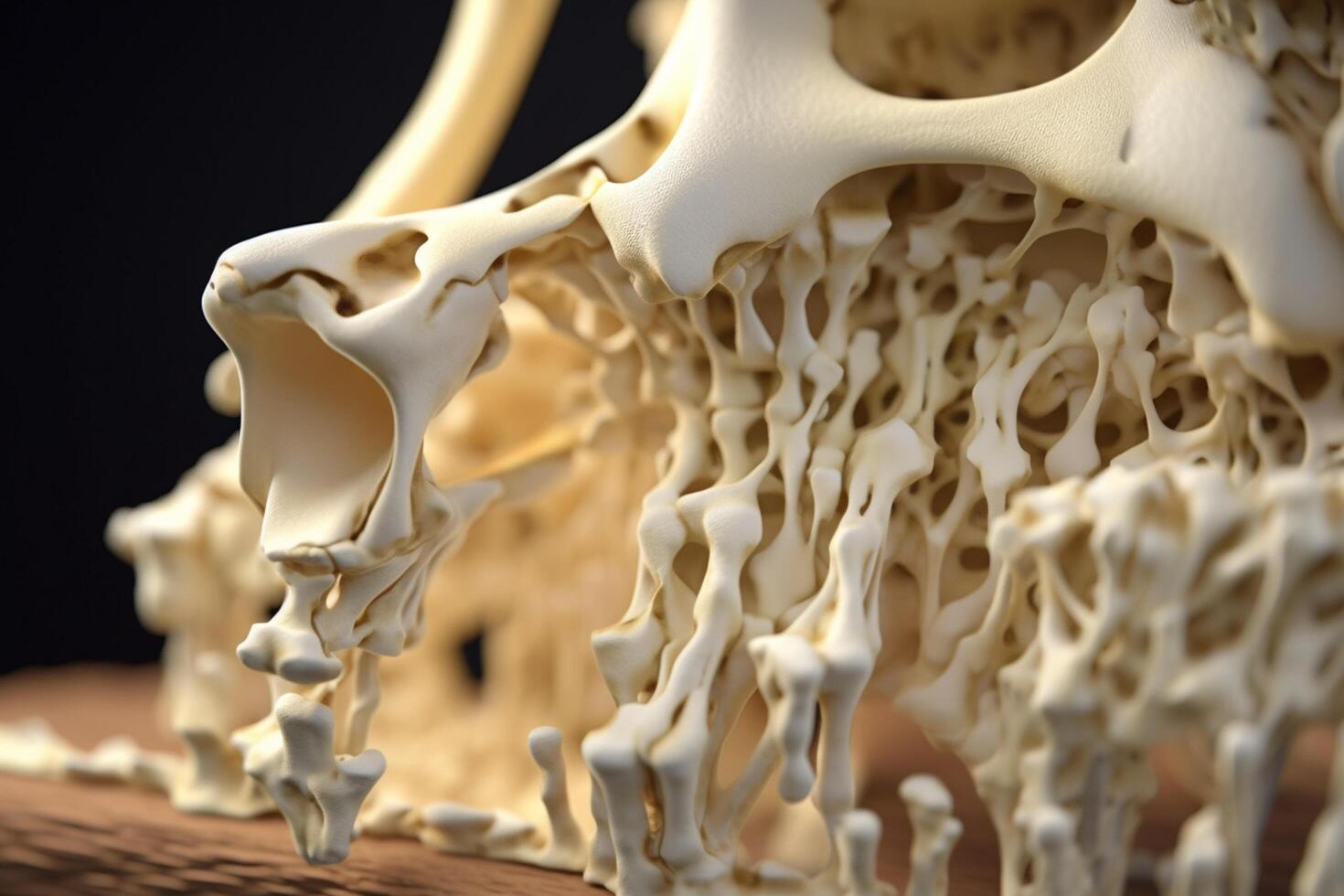 Magnified View of Bone Structure Under the Microscope photo