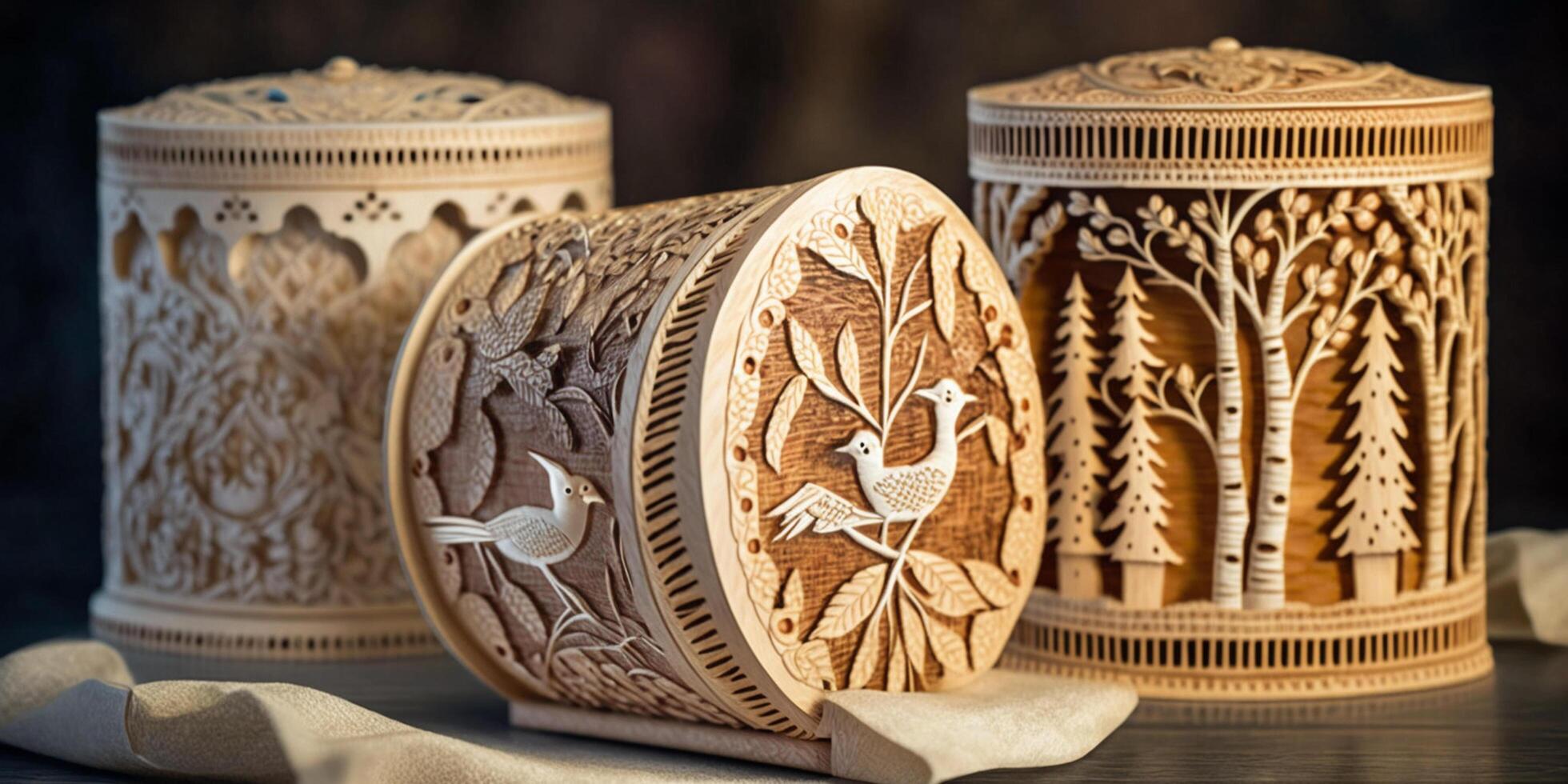 Exquisite Craftsmanship Traditional Russian Birch Bark Products photo