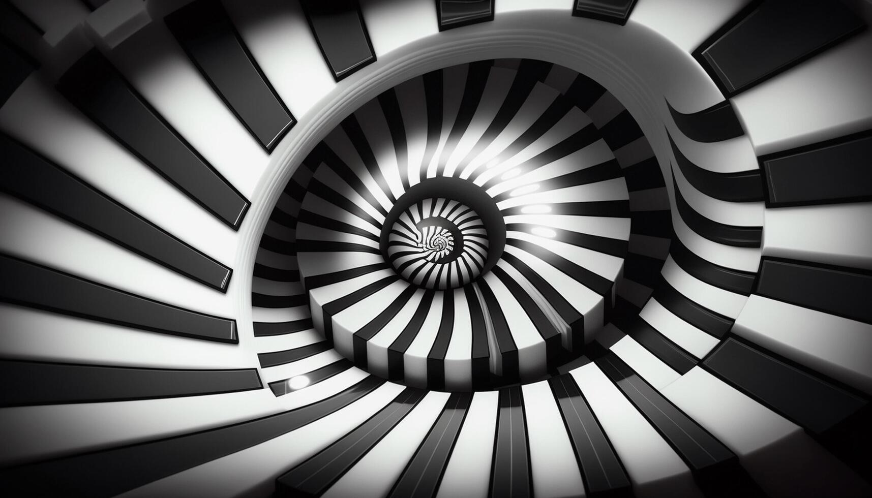 Monochrome swirls in alternating black and white photo