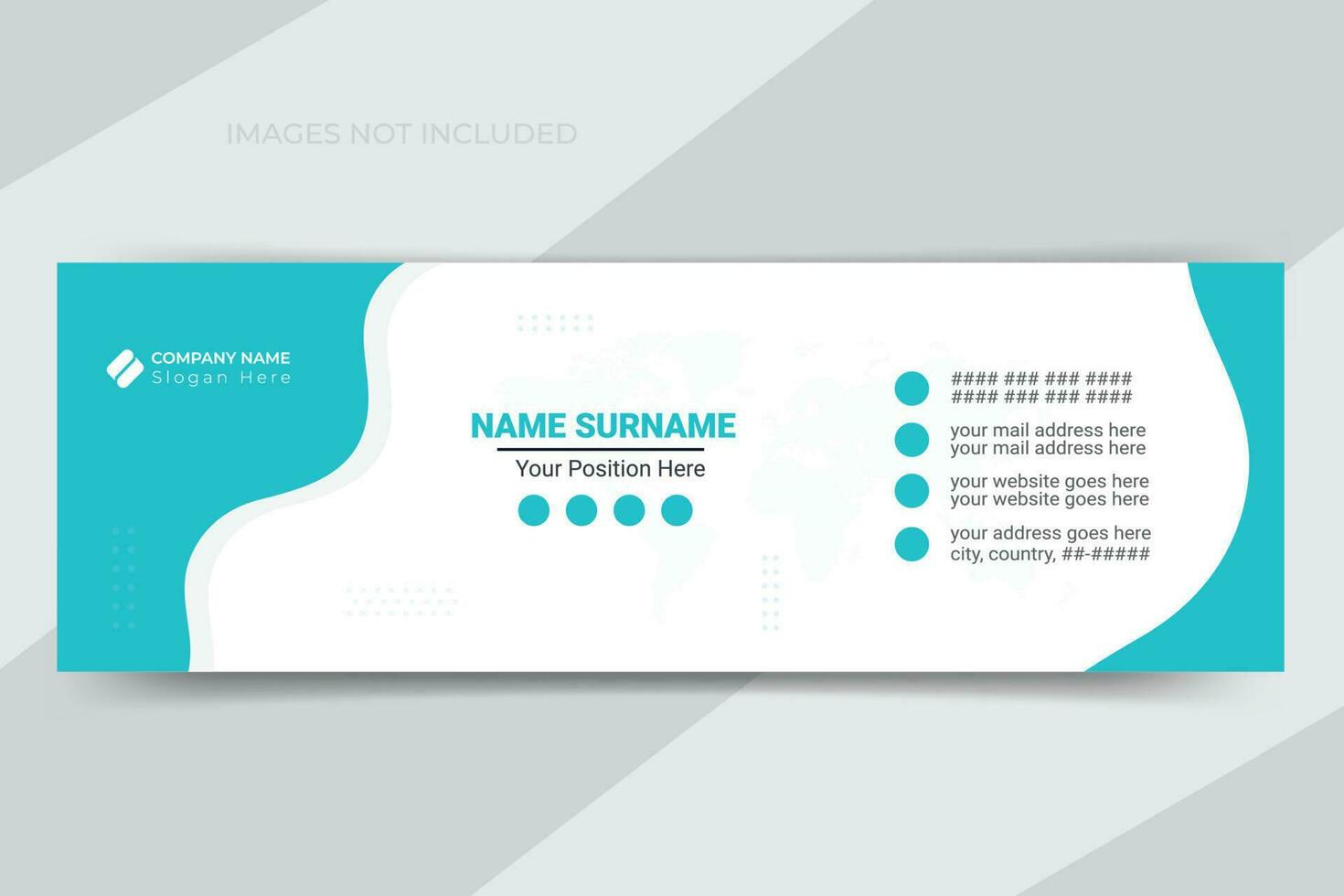 Business email signature or email footer design template for social media cover vector
