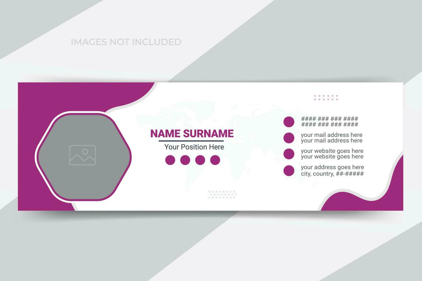 Corporate Email Signature Template Design vector