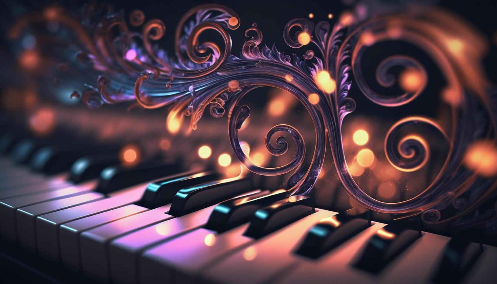 Musical Vortex An Abstract Composition of Piano Keys Representing Sound Waves photo