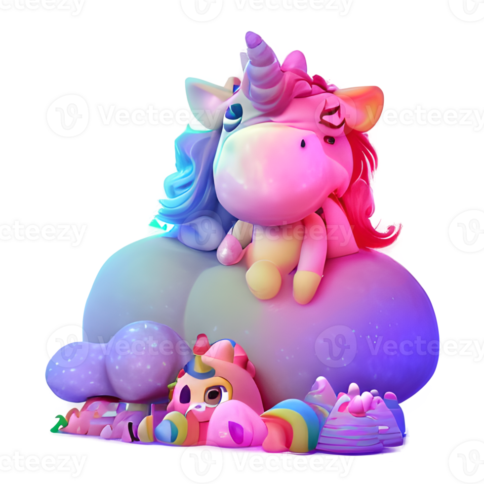 cute unicorn rainbow colorful png