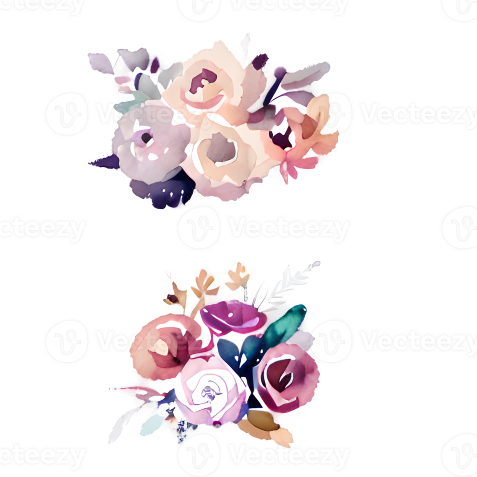 Bouquet Of Flowers Drawing, Watercolor Flowers png