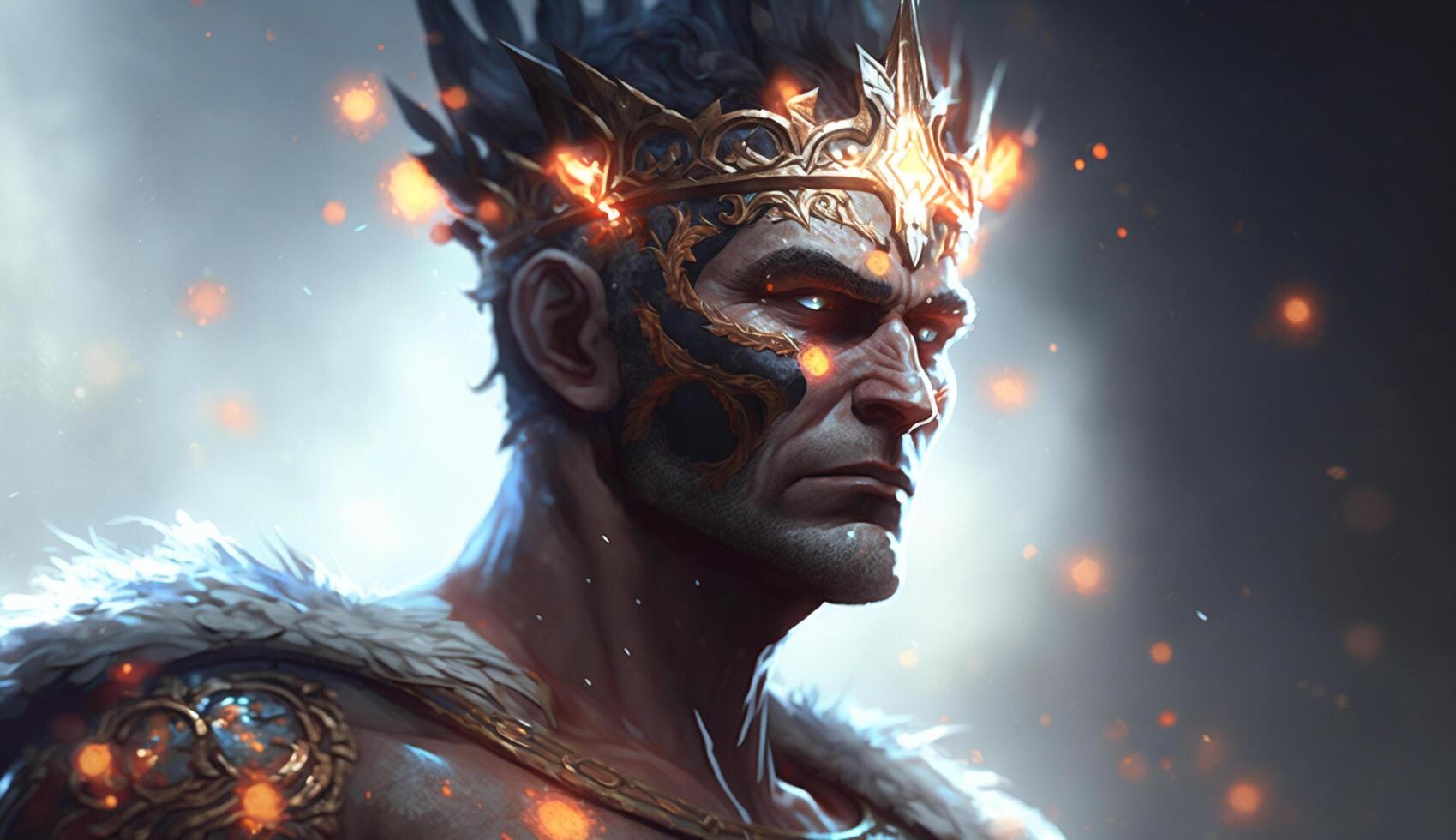 Majestic Portrait of Indra, the King of the Elements photo