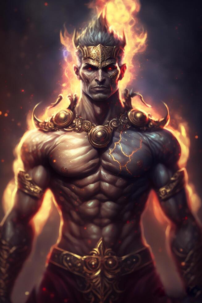 Majestic Portrait of Indra, the King of the Elements photo