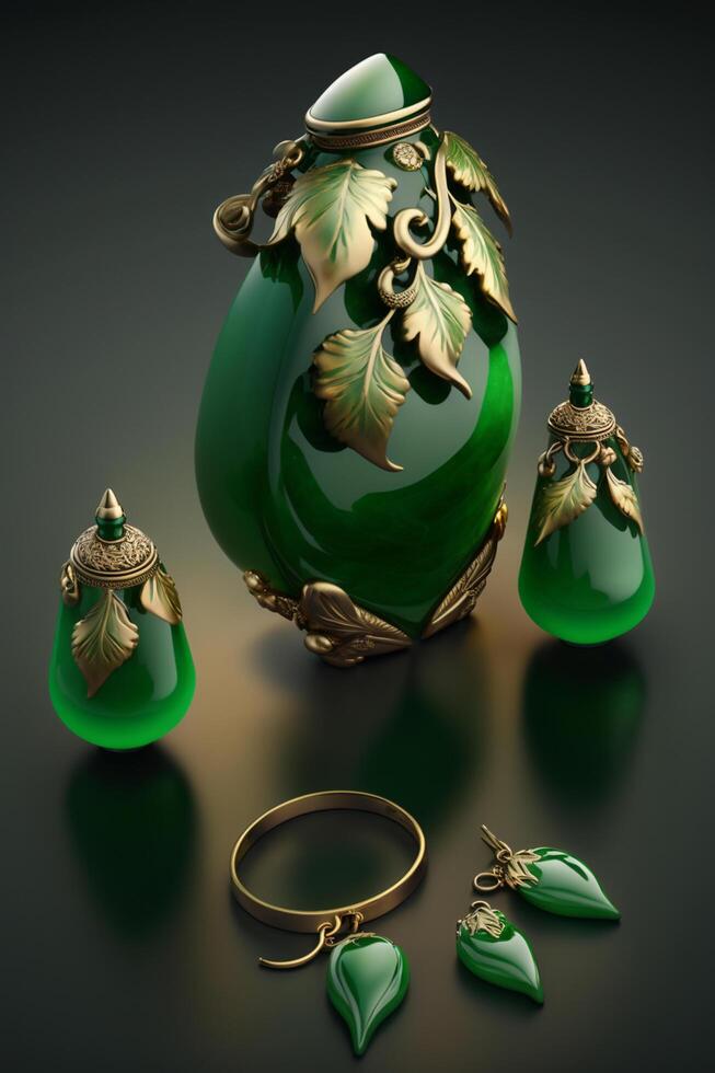 Elegant Treasures Traditional Chinese Jade Jewelry Pieces photo