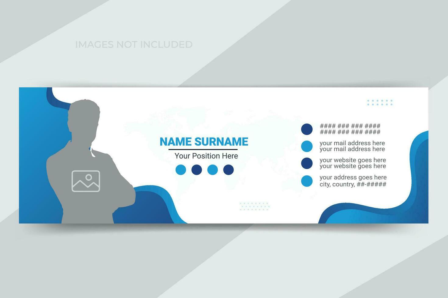 Corporate Email Signature Template Design vector