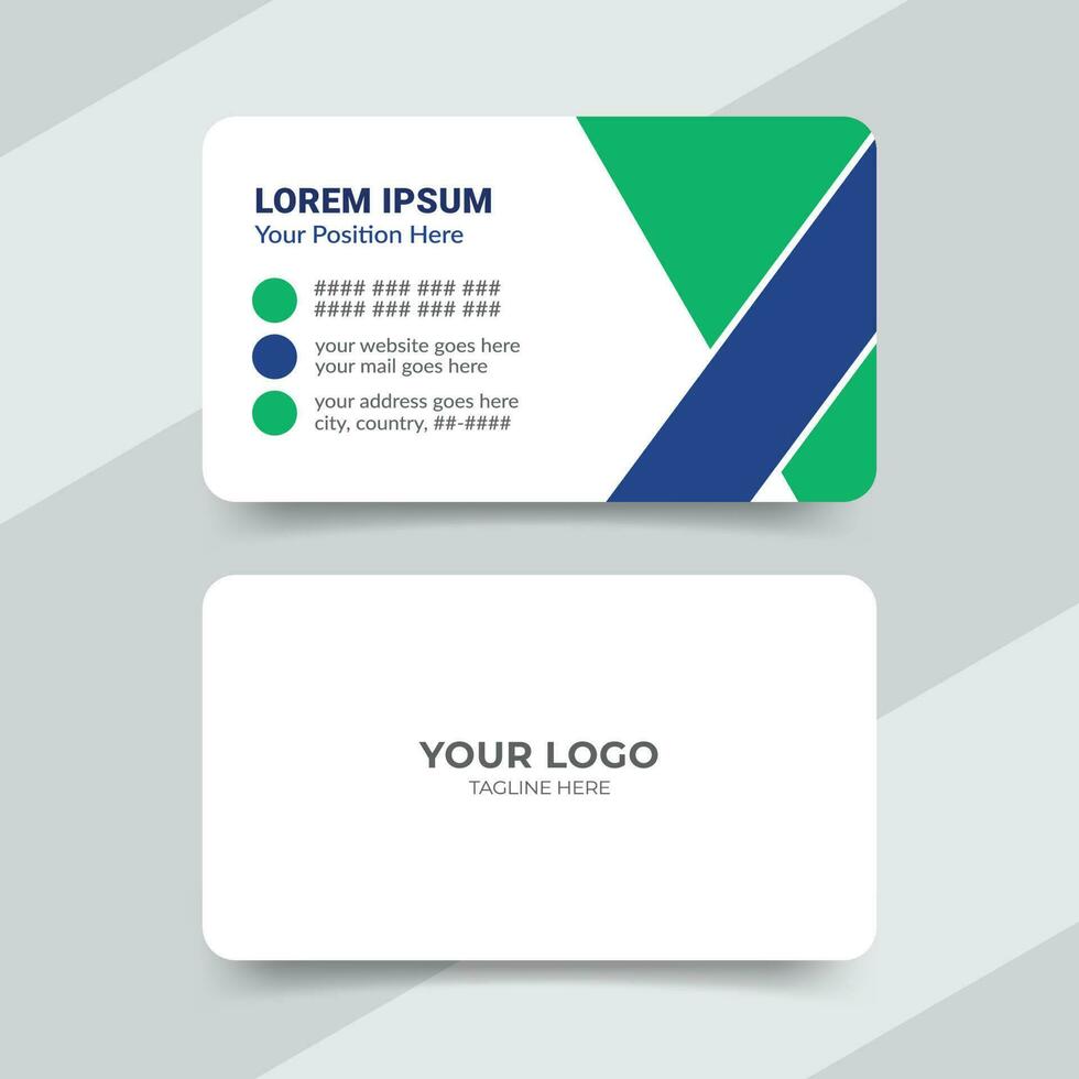 Professional healthcare medical doctor business card template design in front and back view vector