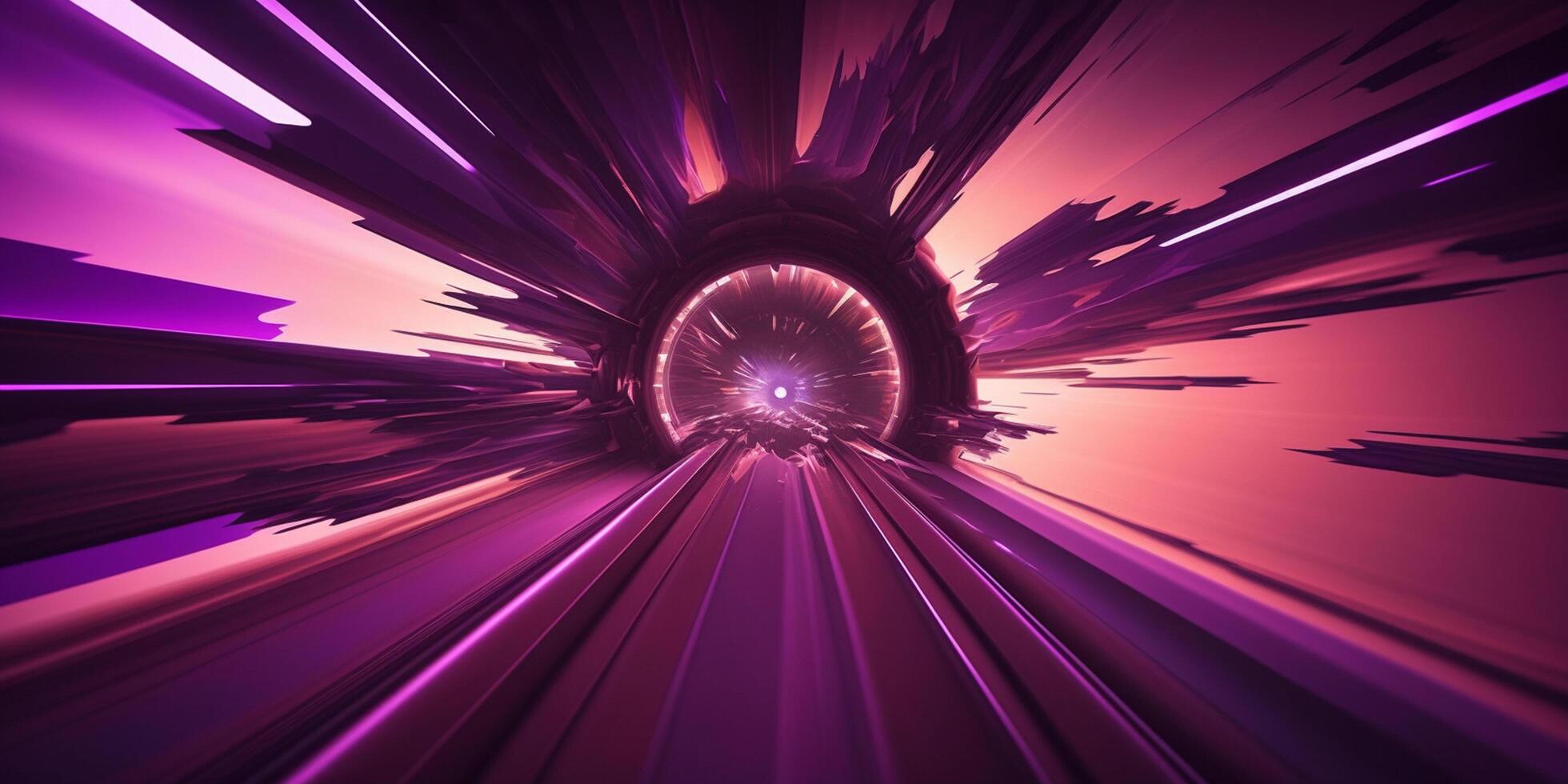 Warping Through Dimensions Abstract Representation of a Time Tunnel Leading to a Portal photo
