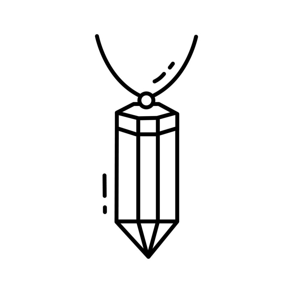 Illustration vector graphic of the Pendant Necklace