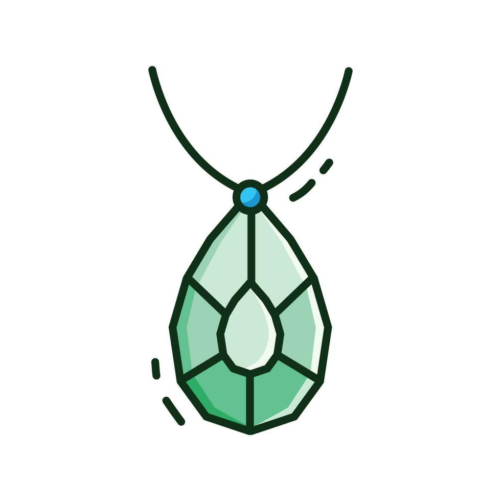 Illustration vector graphic of the Pendant Necklace