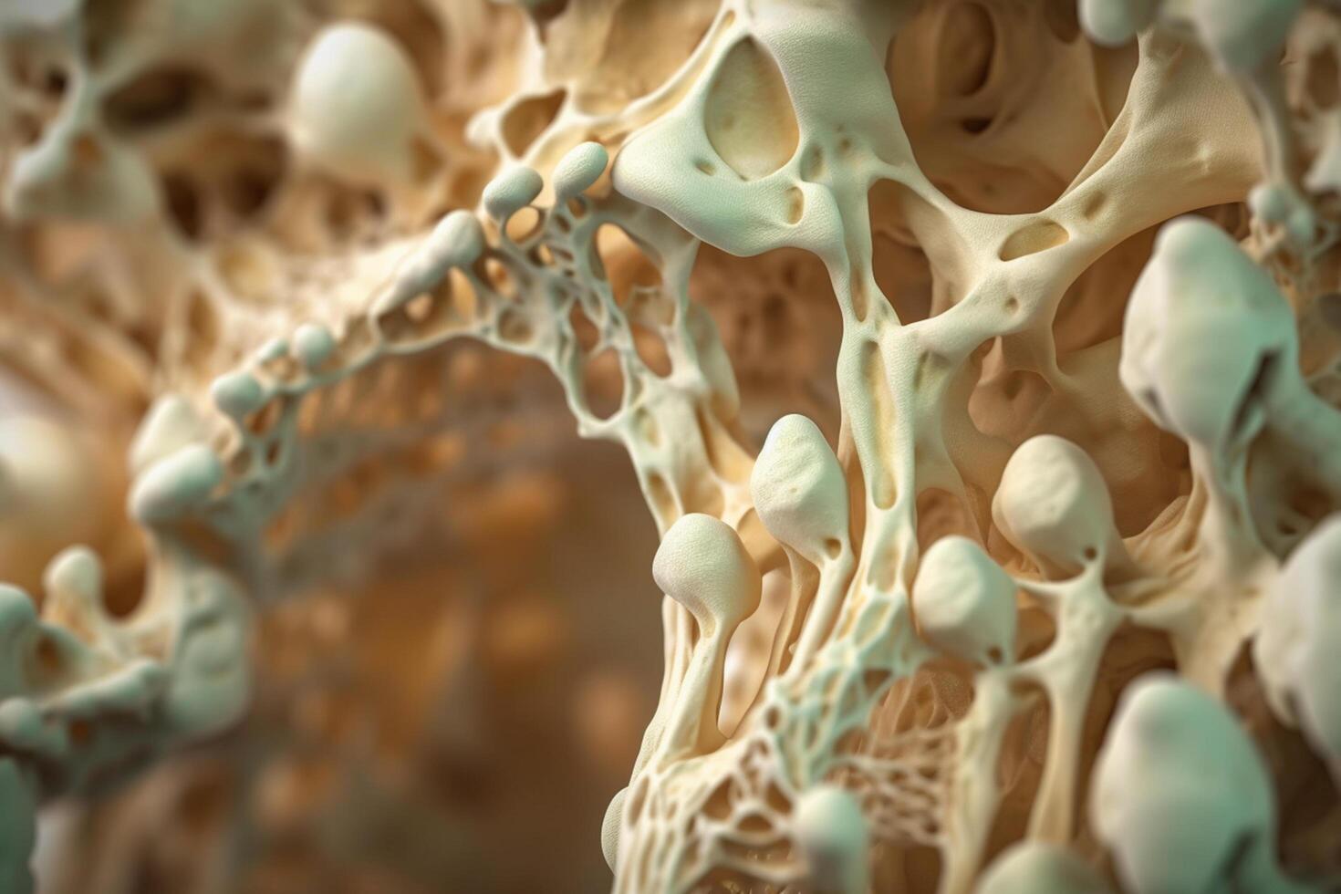 Magnified View of Bone Structure Under the Microscope photo