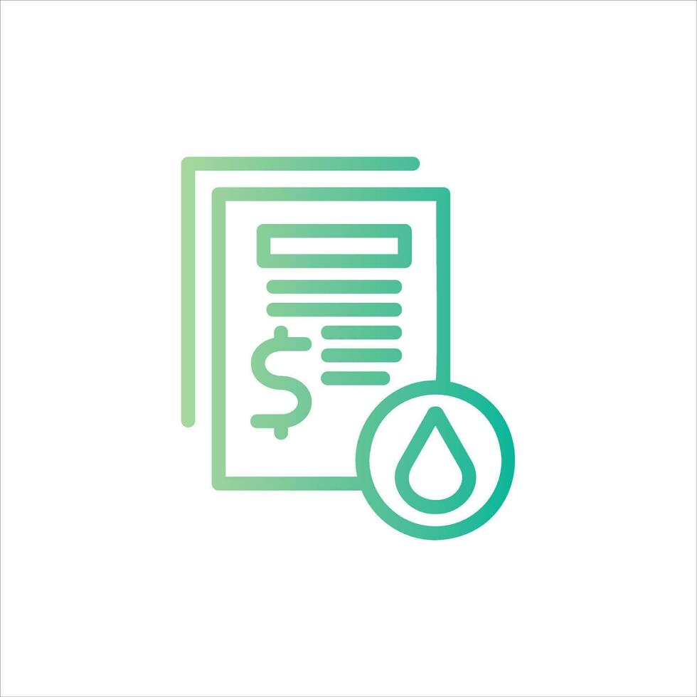 invoice icon with isolated vektor and transparent background vector