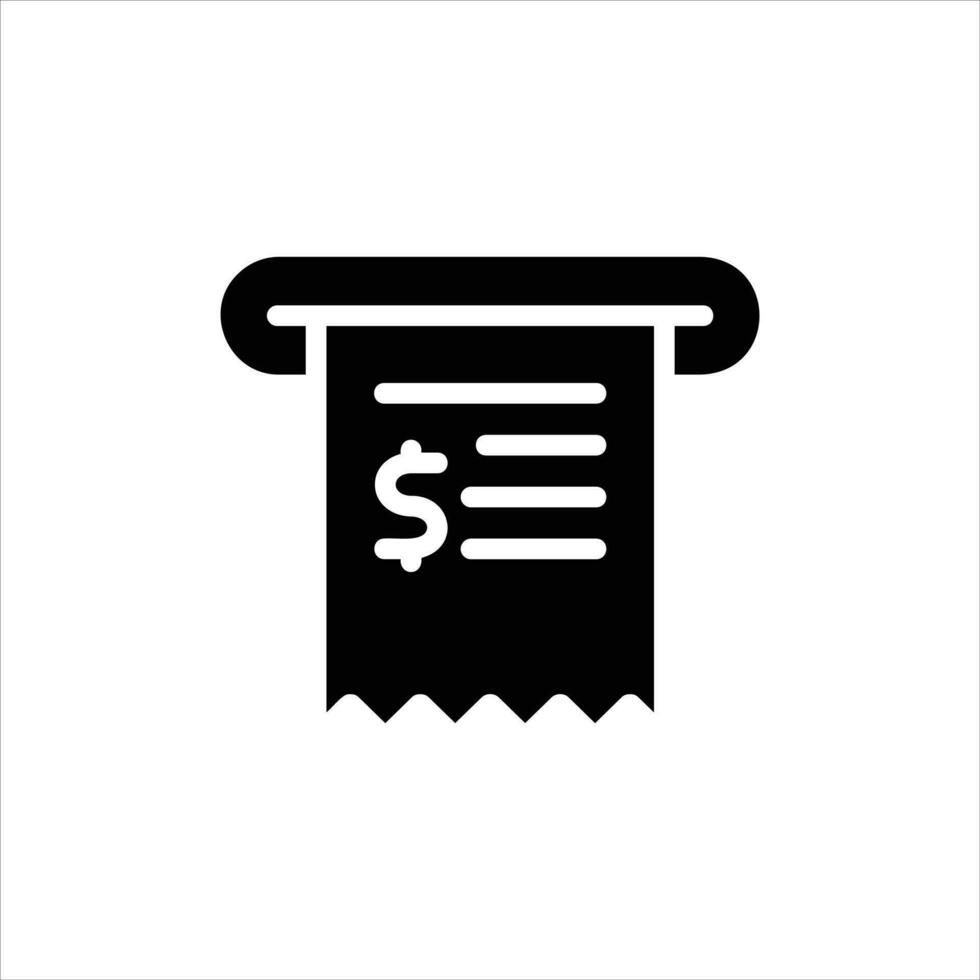 invoice icon with isolated vektor and transparent background vector