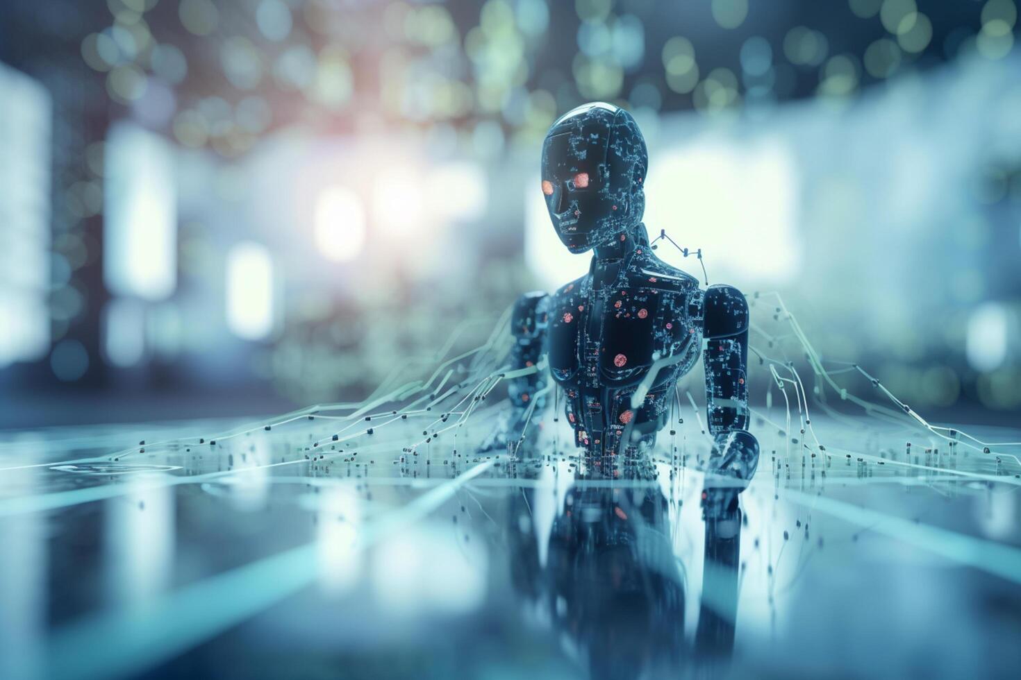 Revolutionizing Robotics with AI Conceptual Illustration photo