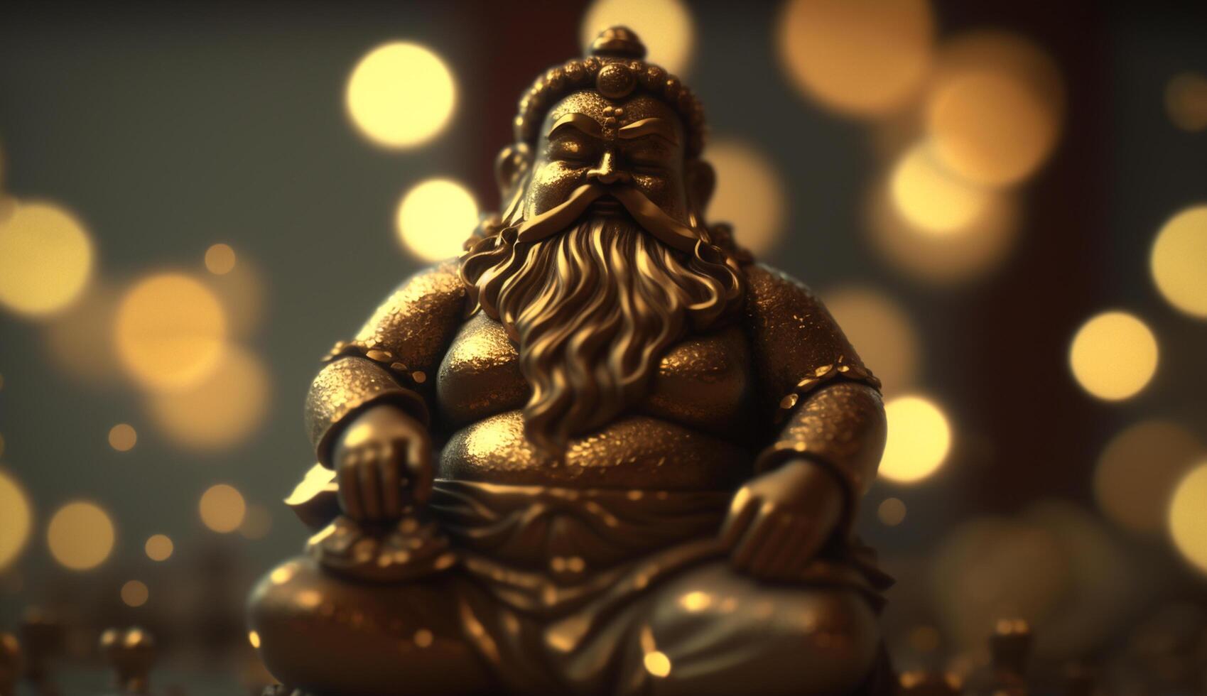 Kubera The Indian God of Wealth and Prosperity Statue in Vivid Detail photo