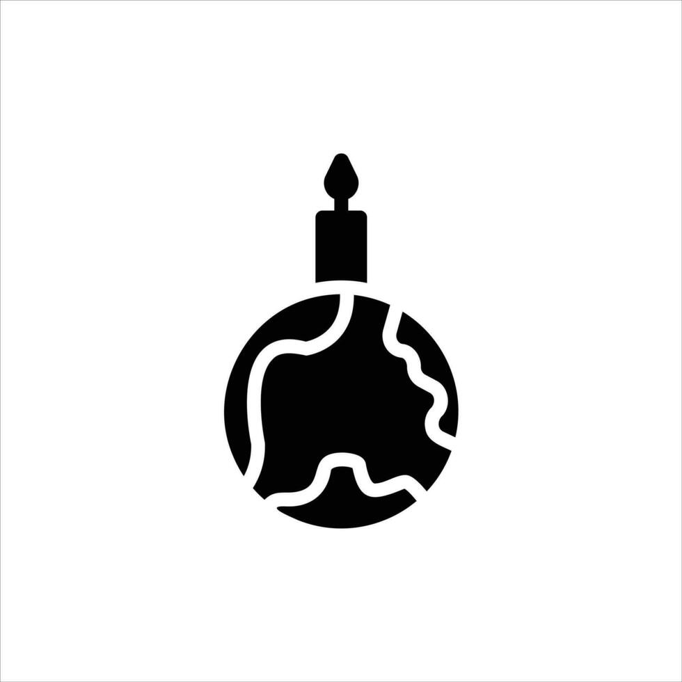 candle in flat design style vector