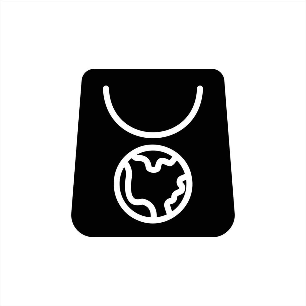 eco bag in flat design style vector