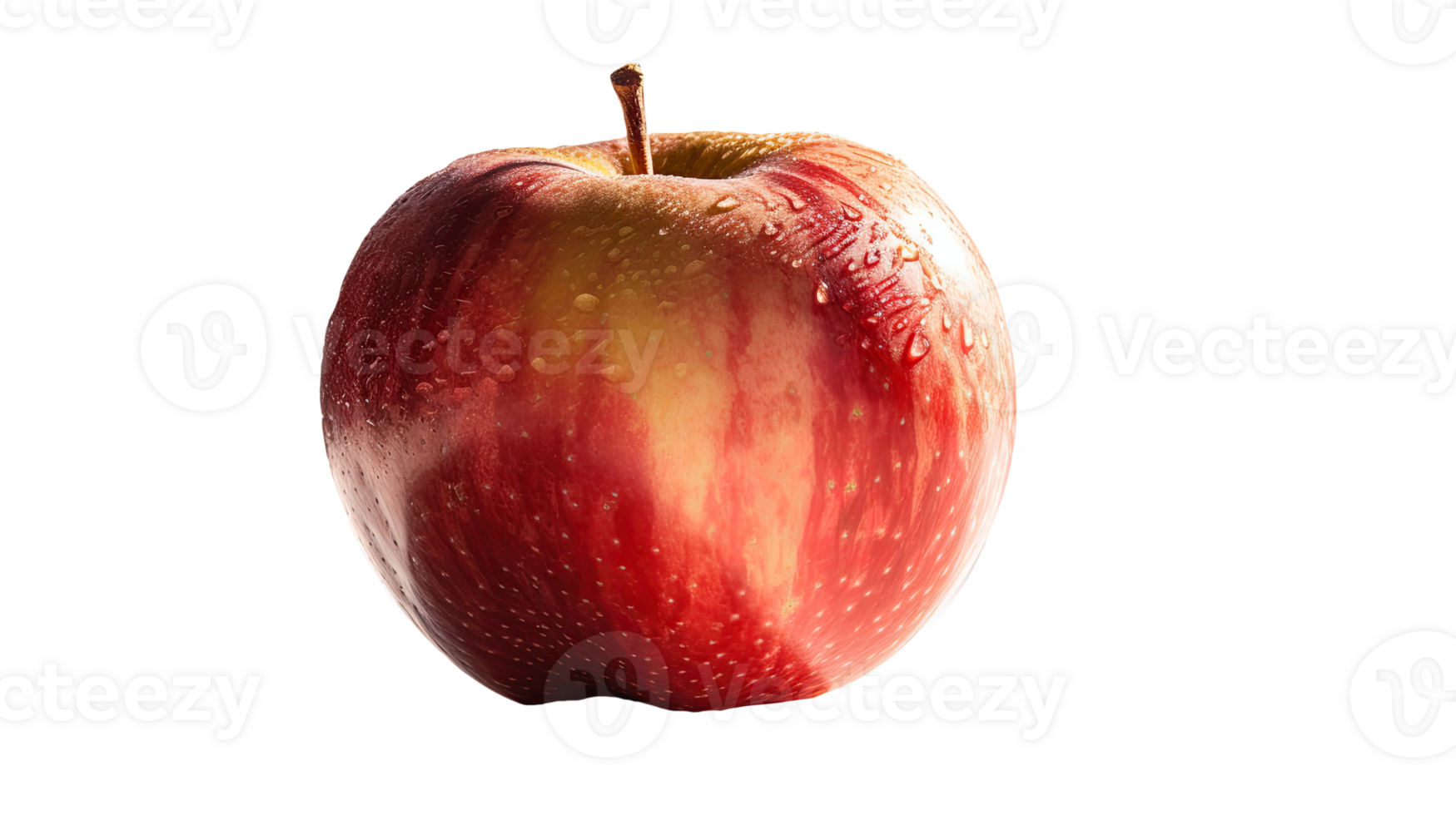 Realistic Ripe Apple with Droplets of Water, Perfect for A Healthy Snack . png