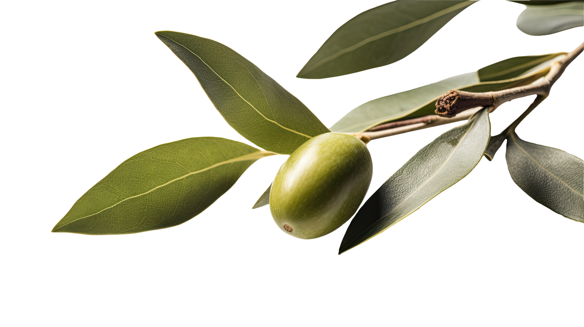 Fresh Olive Branch Illustration on Transparent Background. . 24062652 PNG