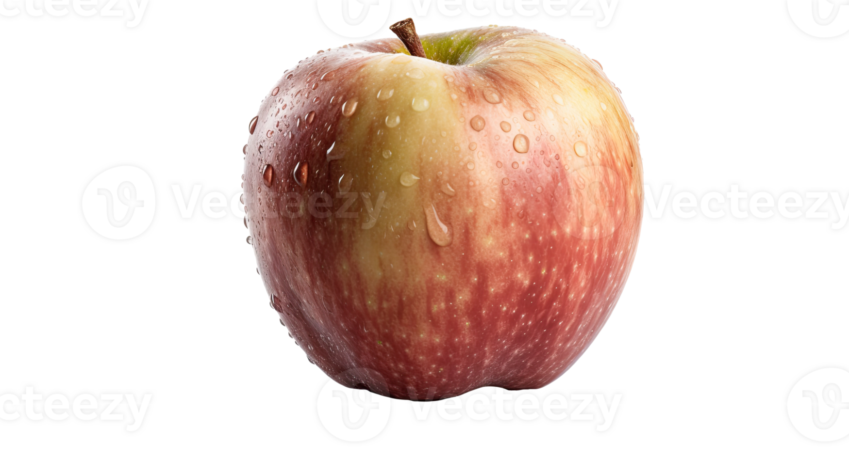 Realistic Ripe Apple with Droplets of Water, Perfect for A Healthy Snack . png