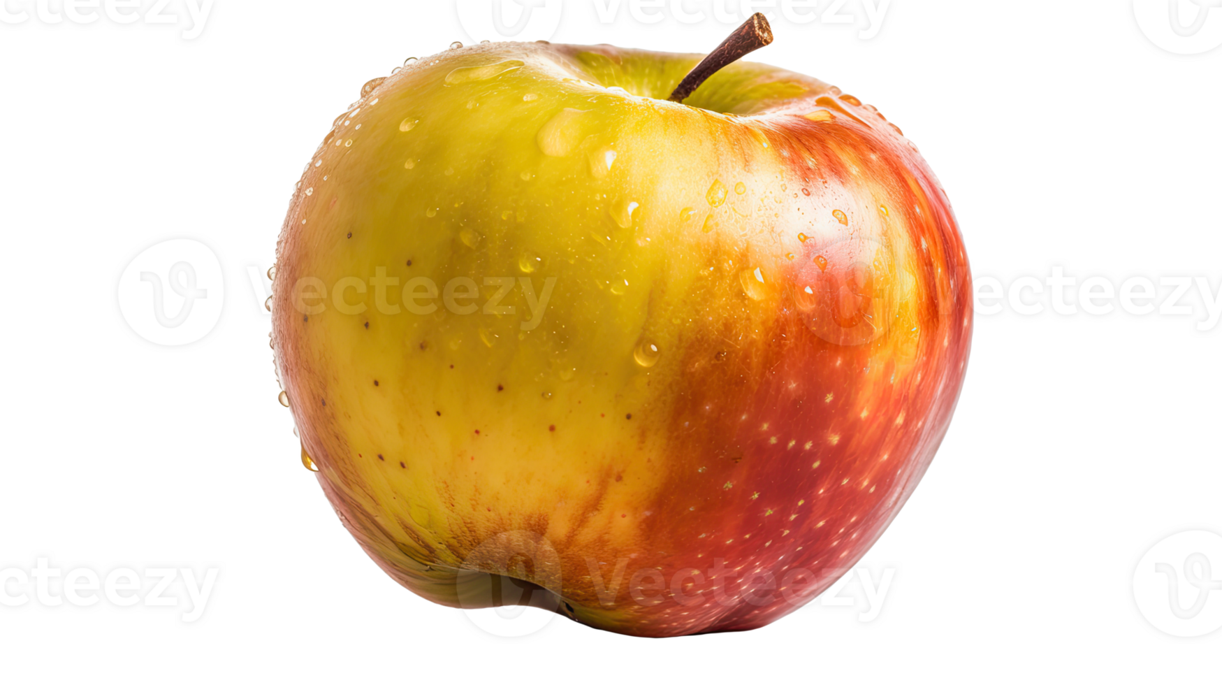 Realistic Ripe Apple with Droplets of Water, Perfect for A Healthy Snack . png