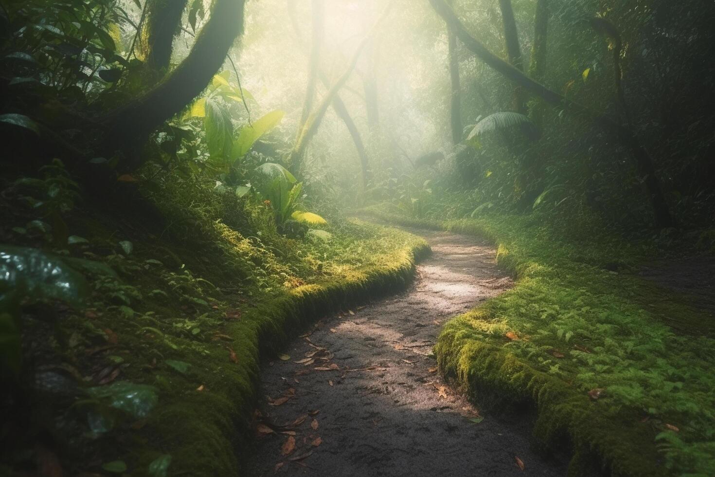 Wandering through the Lush Rainforest A Path Less Traveled photo