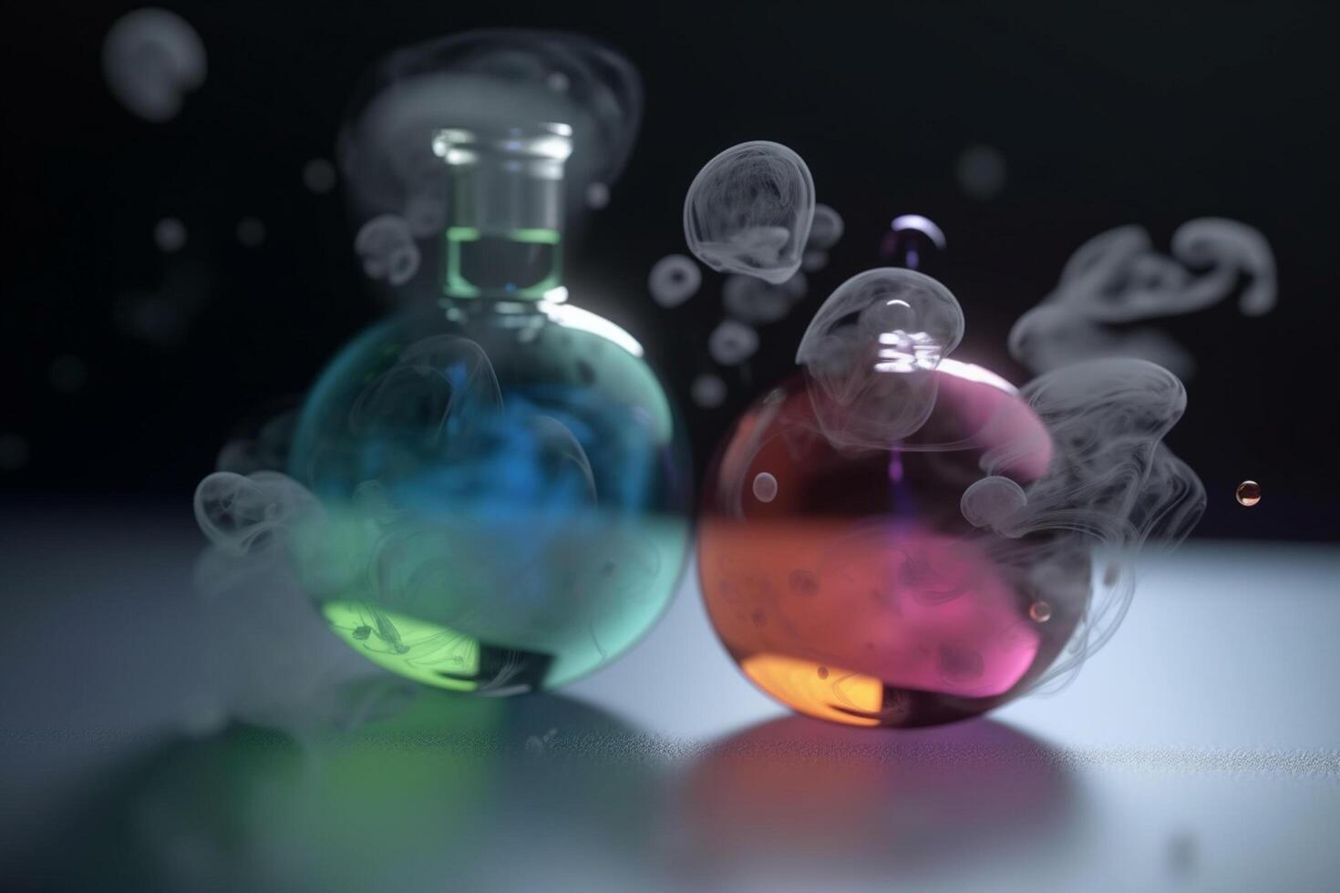 Colorful AI-generated illustration depicting the physical process of evaporation photo