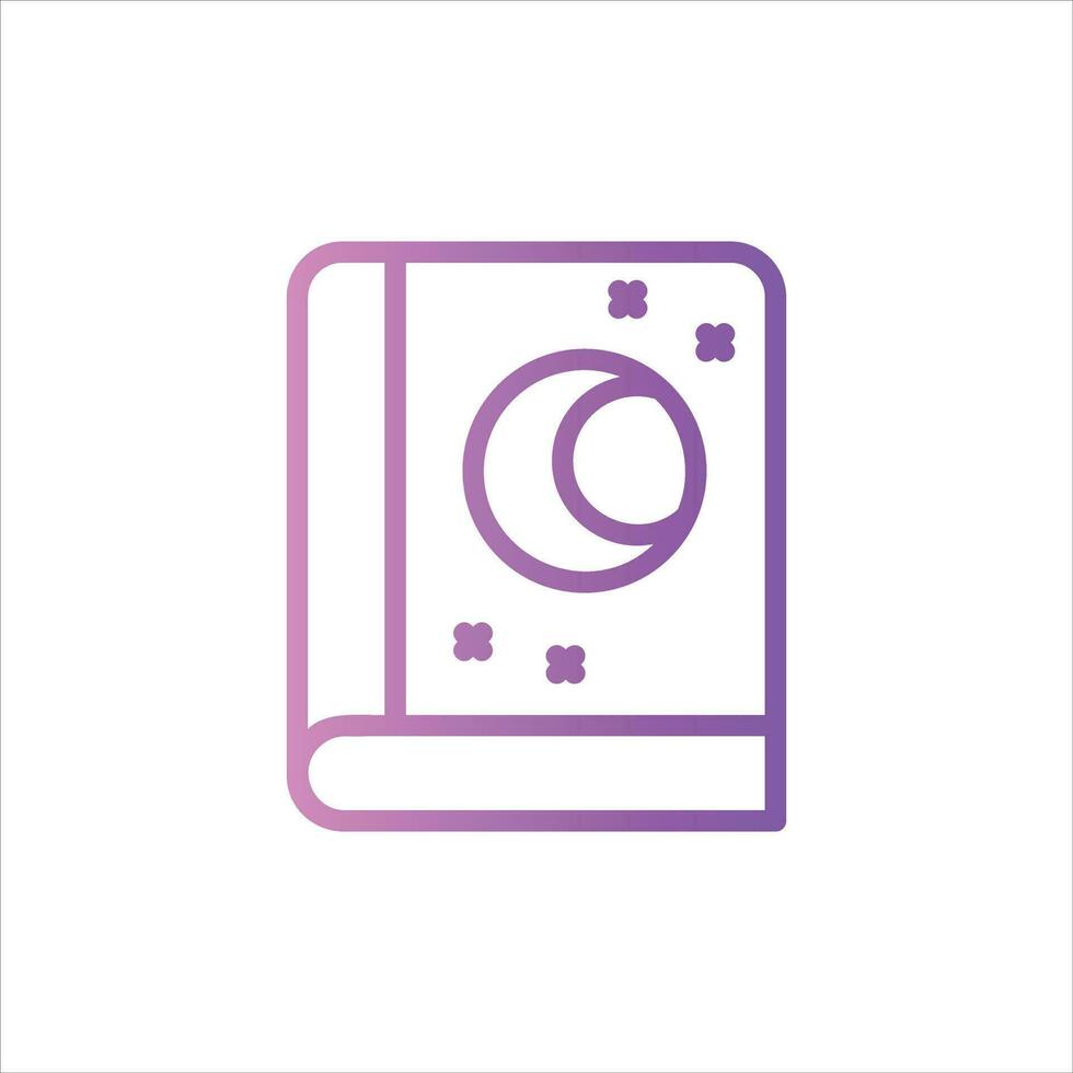 spell book in flat design style vector