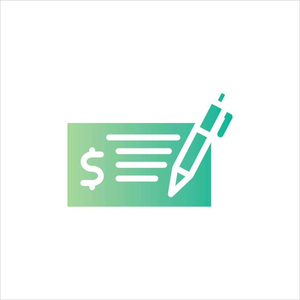 cheque in flat design style vector