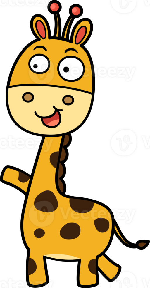 cartoon giraffe outline 24062993 PNG