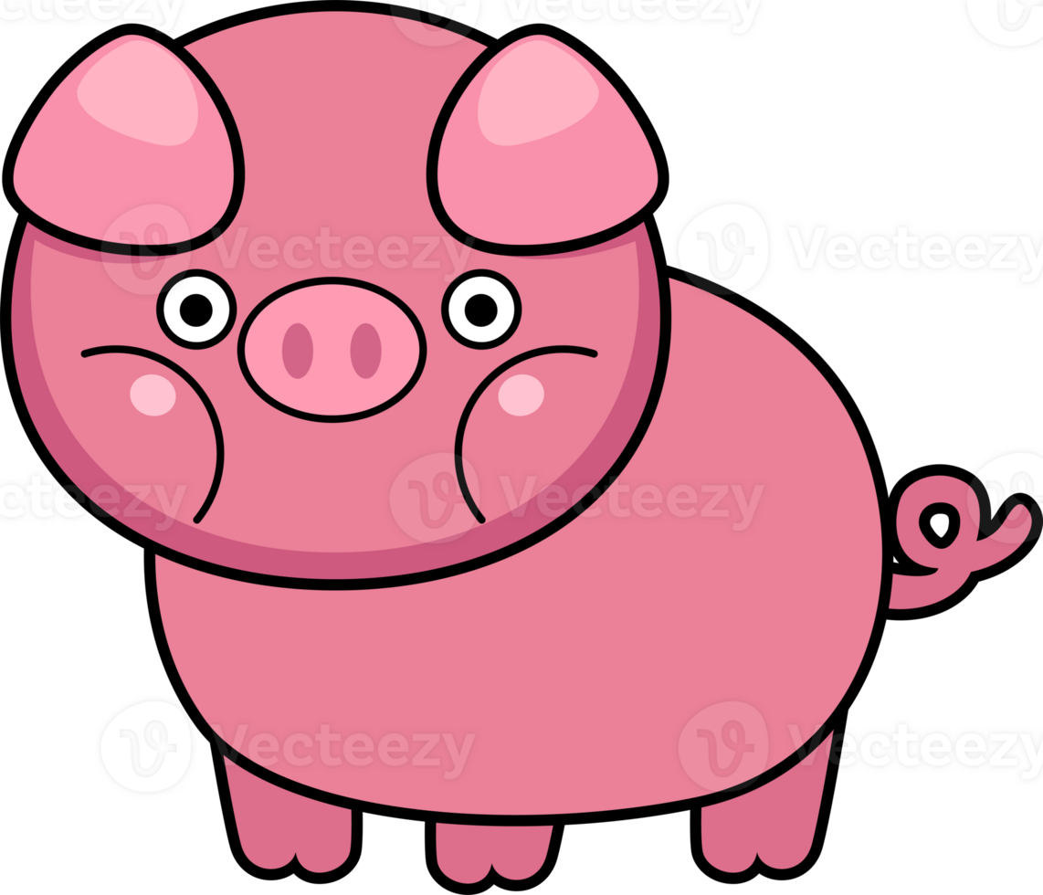 cartoon pig outline 24063002 PNG
