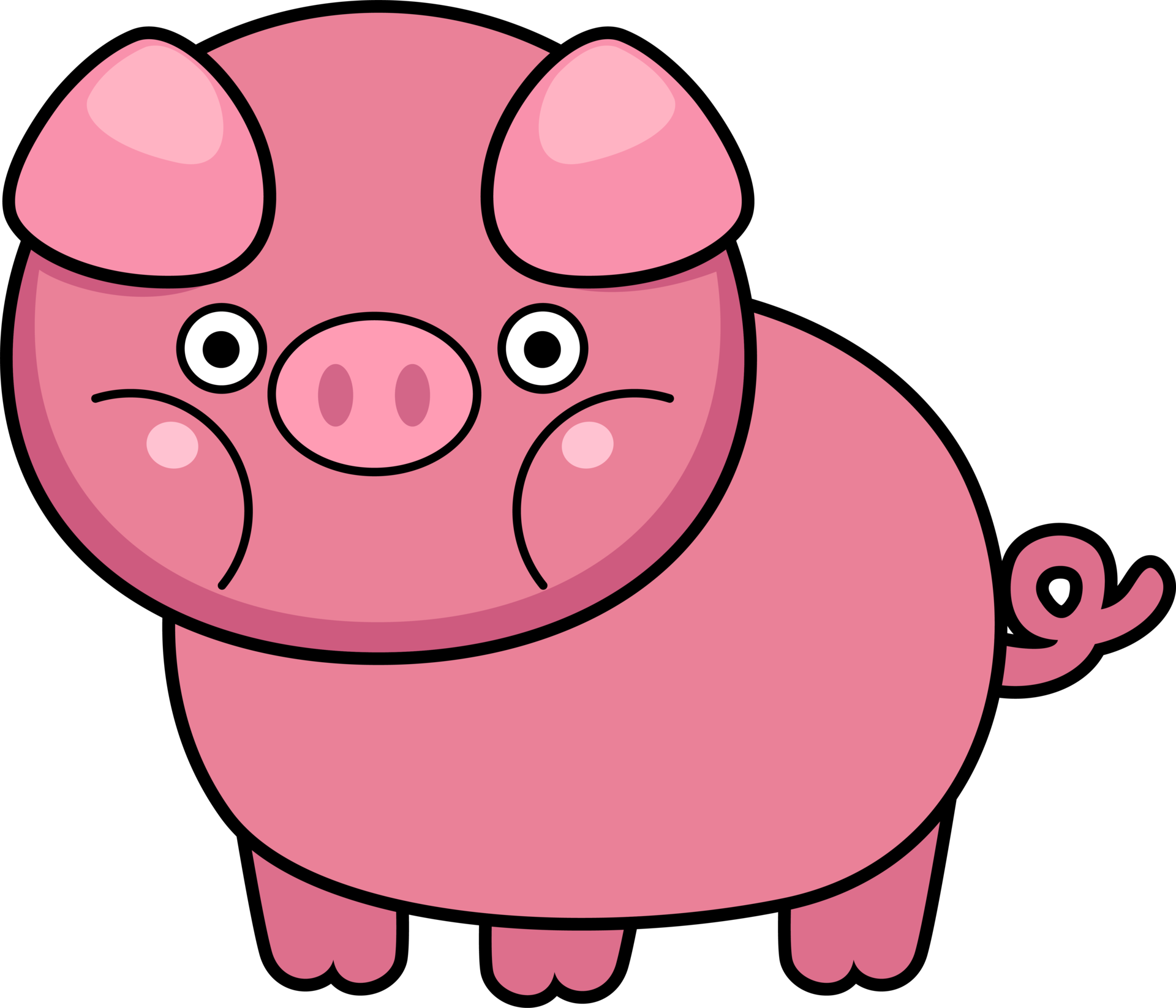 cartoon-pig-outline-24063002-png