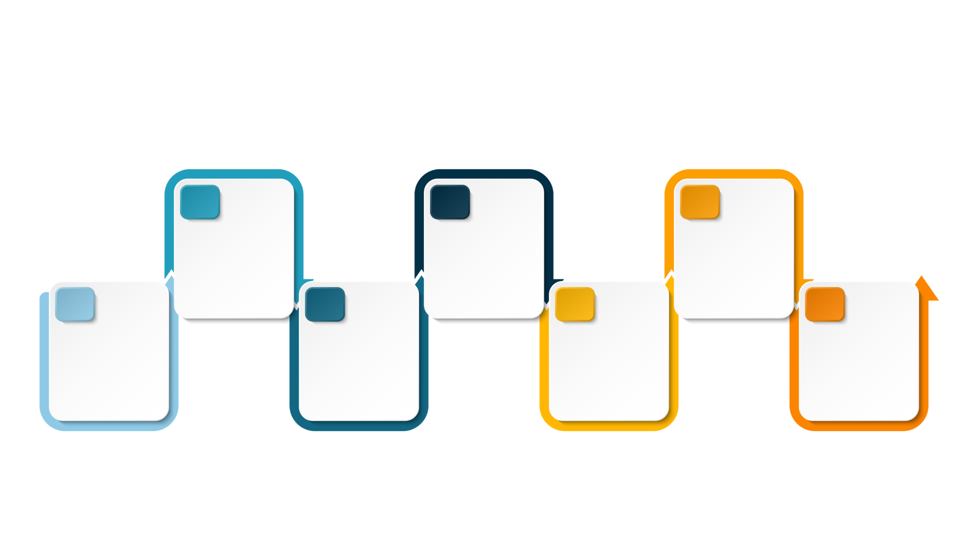 horizontal-timeline-or-flowchart-with-seven-square-elements-and-space