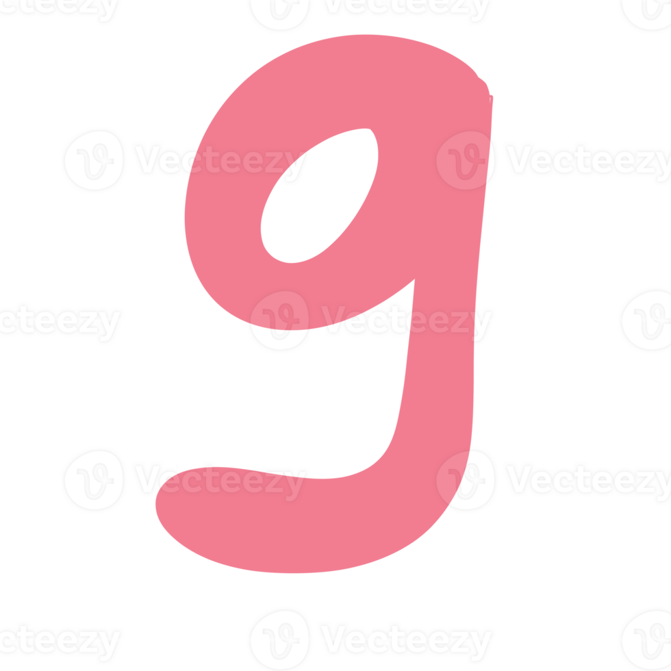 Number nine with pink png
